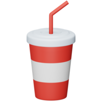 Soft drink disposable 3d rendering isometric icon. png