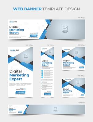 Digital marketing expert web banner template design