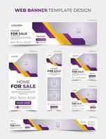 Real estate house property web banner and web ads template design bundle
