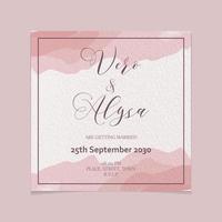 Splash watercolor wedding card paper texture vector