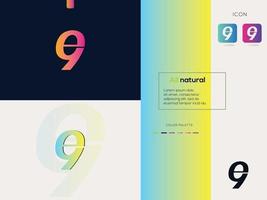 E9 9e Logo Design vector