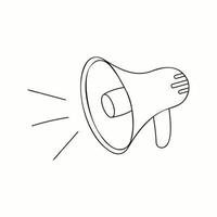 megaphone outline icon vector