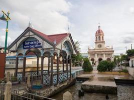 BANGKOK, THAILAND. 2018 Santa Cruz Church also known as Kudi Chin is a Roman Catholic church on the west bank of Chao Phraya River. photo