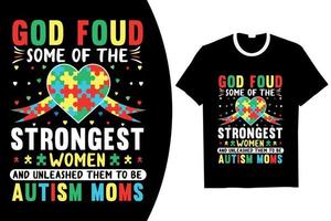 diseño de camiseta de autismo para tienda de cápsulas vector