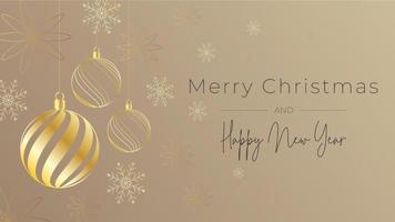 Christmas background with christmas ball decoration vector
