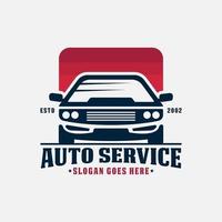 vector de diseño de logotipo de coche de servicio y reparación de automóviles, mejor para vector premium de ajuste de tienda de garaje personalizado