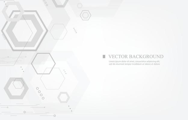 White vector wallpaper technology geometric hexagon shape