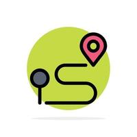 icono de color plano de fondo de círculo abstracto de pin de navegación de mapa de ubicación vector