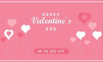 Sale, Valentine's Day discounts vector