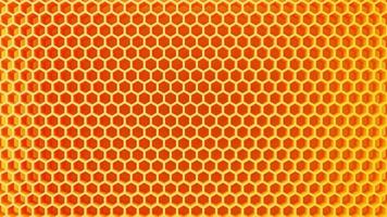 Yellow honeycomb structure pattern background. Food and nature concept. 3D illustration rendering photo