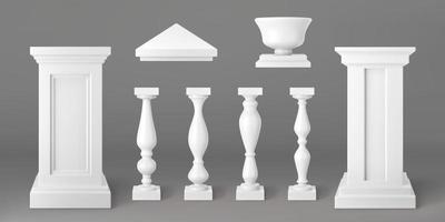 Architecture elements of balustrade vector