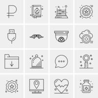 16 Universal Business Icons Vector Creative Icon Illustration to use in web and Mobile Related proje