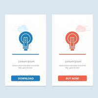 Bulb Bright Business Idea Light Light bulb Power  Blue and Red Download and Buy Now web Widget Card vector