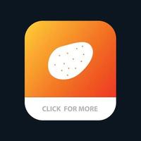 Potato Food  Mobile App Button Android and IOS Glyph Version vector