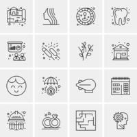 16 Universal Business Icons Vector Creative Icon Illustration to use in web and Mobile Related proje