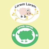 Sheep logo. Farm logo. A set of logos. Sheep. Ecological products. Farm. Grocery Store. Business card sheep. Banner. vector