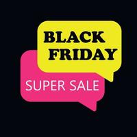 Black Friday banner. Super sale. vector
