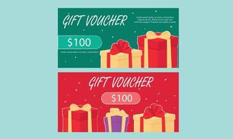 Bright Gift Voucher. Sale, discount, Christmas vector