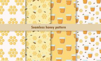 Seamless honey pattern in yellow and white vector