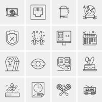 16 Universal Business Icons Vector Creative Icon Illustration to use in web and Mobile Related proj