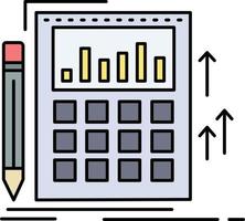 Arrows forward graph market prediction Flat Color Icon Vector