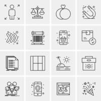 16 Universal Business Icons Vector Creative Icon Illustration to use in web and Mobile Related proj