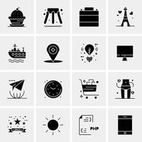 16 Universal Business Icons Vector Creative Icon Illustration to use in web and Mobile Related proje