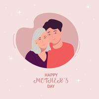 Mother and son. family. Mother's Day vector