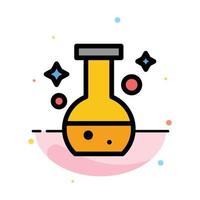 Tube Flask Lab Test Abstract Flat Color Icon Template vector
