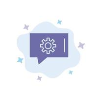 Chat Preferences Chat Setting Chat Support Blue Icon on Abstract Cloud Background vector