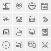 16 Universal Business Icons Vector Creative Icon Illustration to use in web and Mobile Related proj