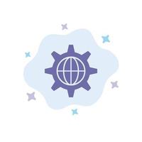 Security World Globe Internet Blue Icon on Abstract Cloud Background vector