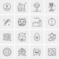 16 Universal Business Icons Vector Creative Icon Illustration to use in web and Mobile Related proj