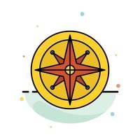 Compass Location Navigation Navigator Position Abstract Flat Color Icon Template vector