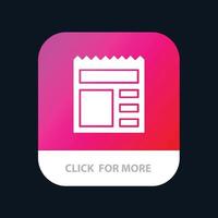 Document Basic Ui Bank Mobile App Button Android and IOS Glyph Version vector