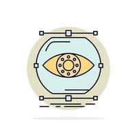 visualize conception monitoring monitoring vision Flat Color Icon Vector