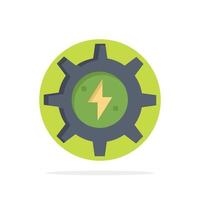 Gear Setting Instagram Abstract Flat Color Icon Template vector