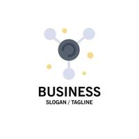 Atom Molecule Science Business Logo Template Flat Color vector