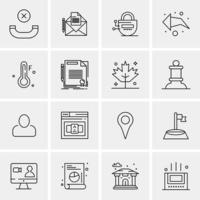 16 Universal Business Icons Vector Creative Icon Illustration to use in web and Mobile Related proje