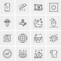 16 Universal Business Icons Vector Creative Icon Illustration to use in web and Mobile Related proj