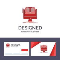 Creative Business Card and Logo template Document File Computer Cv Book Vector Illustration
