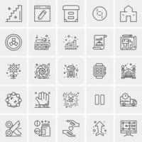 100 iconos de negocios sólidos para web y material impreso vector