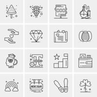 16 Universal Business Icons Vector Creative Icon Illustration to use in web and Mobile Related proje