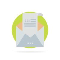 correo electrónico sobre saludo invitación correo abstracto círculo fondo plano color icono vector
