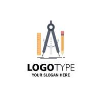 Build design geometry math tool Flat Color Icon Vector