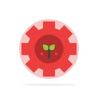 Monster Alien Space  Flat Color Icon Vector icon banner Template