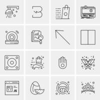 16 Universal Business Icons Vector Creative Icon Illustration to use in web and Mobile Related proj