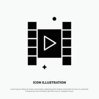 Video Play Film solid Glyph Icon vector