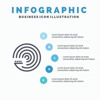 Forecasting Model Forecasting Model Science Line icon with 5 steps presentation infographics Backgro vector