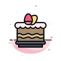 Crack Easter Eat Egg Abstract Flat Color Icon Template vector